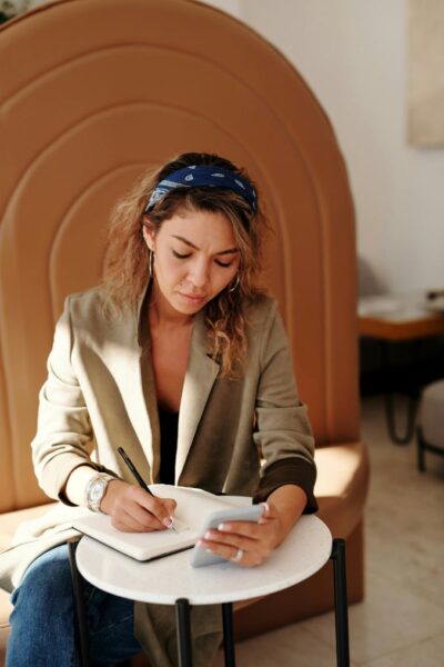estate planning misconceptions. image of woman writing